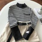 Turtleneck Sweater Stripes - Black & White - One Size