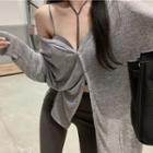Cropped Camisole Top / Cardigan / Yoga Pants