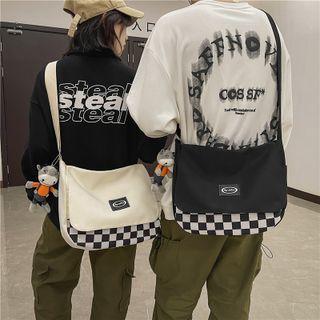Checkerboard Messenger Bag / Charm / Set