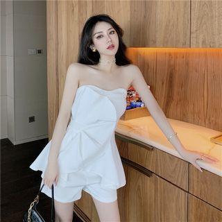 Set: Strapless Ruffle Top + Shorts
