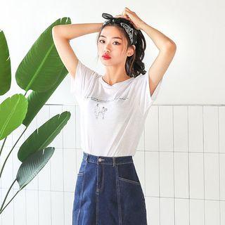 Lettering Illustration T-shirt