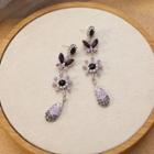 Rhinestone Butterfly Drop Dangle Earring As Shown In Figure - One Size