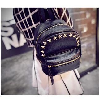 Star Studded Faux-leather Backpack