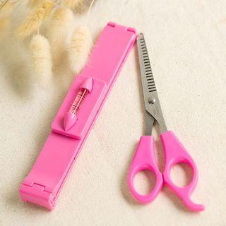Set: Hair Fringe Trimming Tool + Scissors As Shown In Figure - One Size