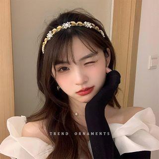 Leaf Faux Crystal Alloy Headband