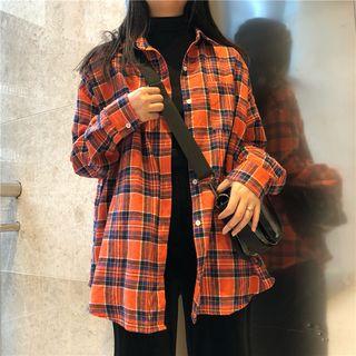 Plaid Shirt Plaid - Tangerine - One Size