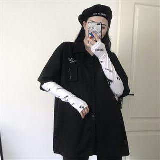 Elbow-sleeve Plain Shirt / Arm Sleeves