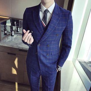 Set: Double Breasted Blazer + Vest + Pants