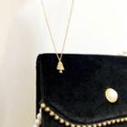 Christmas Tree Pendant Necklace Type A - Gold - One Size