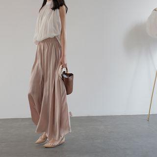 Bell Bottom Satin Pants