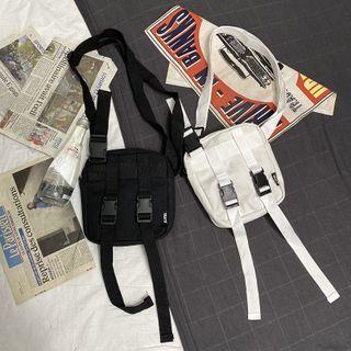 Snap Buckle Canvas Crossbody Bag