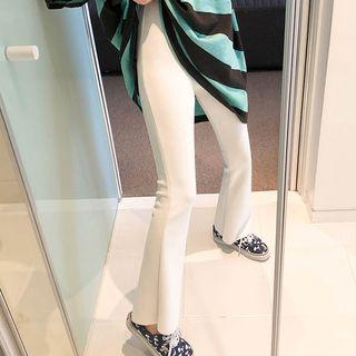 Bell-bottom Raw-hem Sweatpants