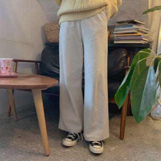 Band-waist Wide Sweatpants