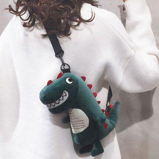 Furry Rabbit Crossbody Bag Dinosaur - Green - One Size