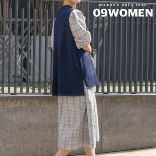 Plus Size Crew-neck Knit Vest