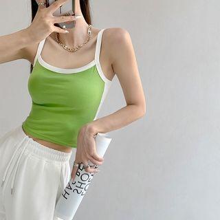 Contrasted Skinny Camisole Top