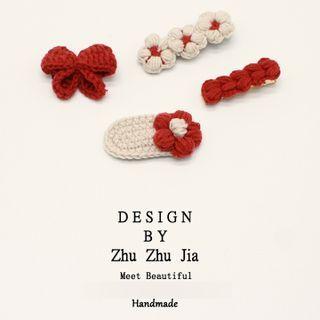 Crochet Knit Hair Clip (various Designs)