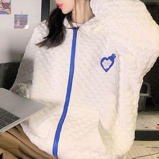 Long Sleeve Print Zip-up Hoodie