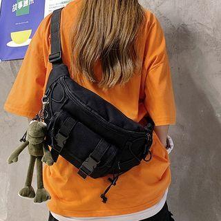 Mesh Pocket Snap Buckle Belt Bag