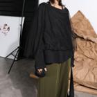 Mesh Overlay Pullover Black - One Size