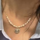 Alloy Pendant Freshwater Pearl Choker As Shown In Figure - One Size