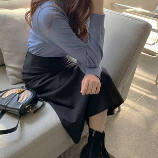 Fleece-lined H-line Maxi Skirt