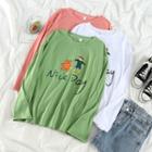 Cartoon Long-sleeve Loose-fit T-shirt