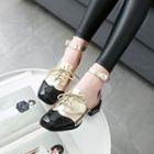 Ankle Strap Block-heel Borgue Shoes