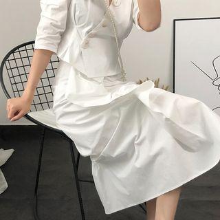 Ruched Drawstring Skirt
