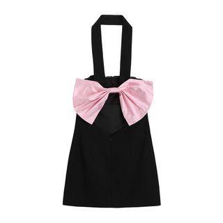 Halter Bow Mini Dress