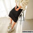 Tall Size Brushed-fleece Lined Midi Skirt