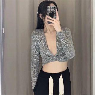 Sequined Crop Top