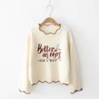 Lettering Sweater Off-white - One Size