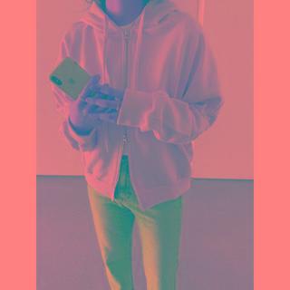 Kangaroo-pocket Cotton Hoodie Top