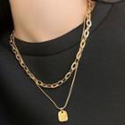 Pendent Double-layer Chain Necklace