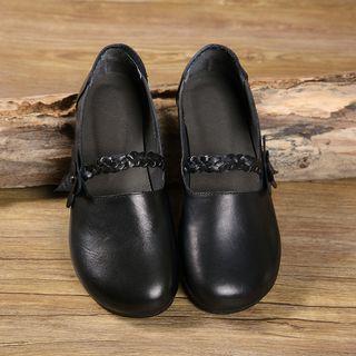Genuine Leather Mary-jane Flats