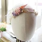 Bridal Flower Feather Headband