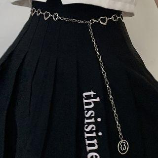Heart & Flower Chain Belt Waist Chain - One Size