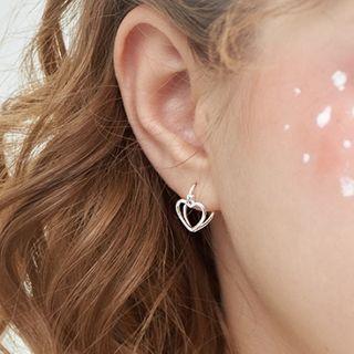 925 Sterling Silver Heart / Star / Square Earring