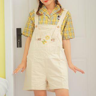 Embroidered Jumper Shorts Milky White - One Size