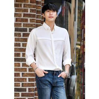 Fly-front Chiffon Shirt