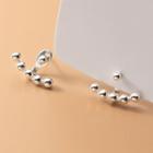 Bead Stud Earring 1 Pair - Silver - One Size