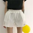 Plain Cutout Loose-fit Shorts