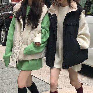 Padded Vest / Plain Sweater