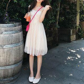 Spaghetti-strap Mesh Dress/jumpsuit