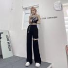 High Waist Cutout Loose Fit Pants