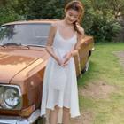 Spaghetti Strap A-line Fishtail Dress