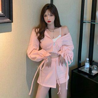 Cropped Zipped Jacket / Skort