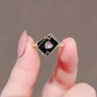 Poker Card Ring Ly2364 - Black - One Size
