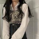 Long-sleeve Top / Sleeveless Top / Denim A-line Skirt